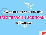 Bài 2 trang 14 Toán 8 Tập 2 Chân trời sáng tạo: Hệ Trục...